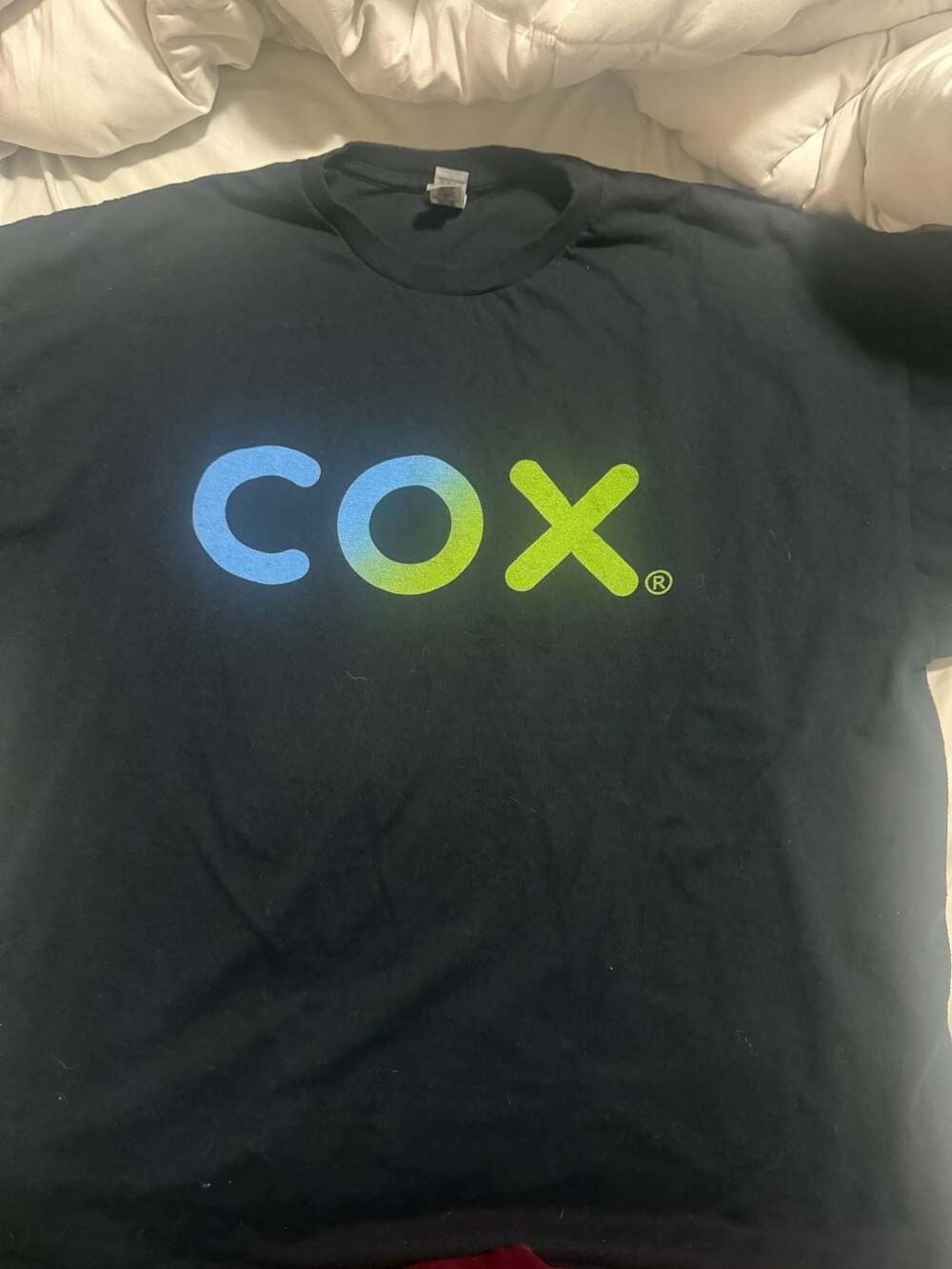 Vintage Cox Communications Logo T-Shirt Black Graphic Tee size 2XL
